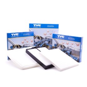 Show details of TYC Cabin Air Filter for ACURA RSX (2002-2006); HONDA Civic (2001-2005), CRV (2002-2006), Element (2003-2008).