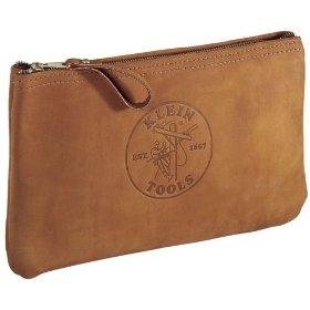 Show details of Klein Tools Leather Zipper Bag 5139L.