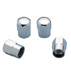 Show details of Mr. Gasket 3663 Chrome Hex Valve Stem Cap.