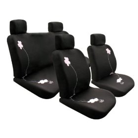 Show details of Free Upgrade Any Shipping Service to Priority Mail (Only Takes About 2-3days.) Univerisal Seat Cover Full Set Bloom Black.