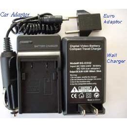 Show details of Synergy Digital Rapid Battery Charger For Nikon EN-EL9 Battery 110/220 v with Car Adapter and European Adapter.