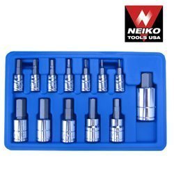 Show details of Pro-Grade 13-Piece Hex Wrench Bit Socket Set - SAE SAE.