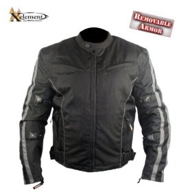 Show details of Men's Black and Gray Vented Cordura Jacket - Size : 4XL.