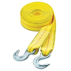 Show details of Highland 10177 30' x 2" Tow Strap with Hooks, 10,0 pound capacity.