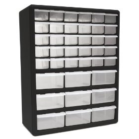 Show details of HOMAK HA01039001 39-Drawer Plastic Parts Organizer.