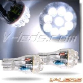 Show details of 2 SUPER HID WHITE 9 LED LIGHT BULBS 921 912 916 906 915.