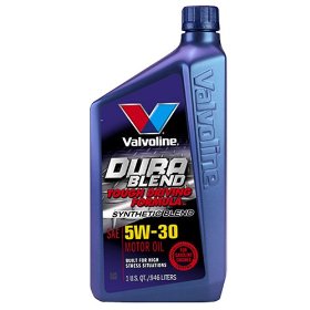 Show details of Valvoline VV291 DuraBlend SAE 5w-30 Motor Oil, Pack of Six 1 Quart Bottles.