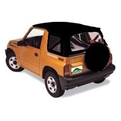 Show details of Rugged Ridge Fabric Replacement Tops Black Denim 1995-1998 Suzuki Sidekick / Geo Tracker.