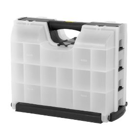 Show details of Stanley Consumer Storage 14166 Double Sided Organizer Black and Clear.