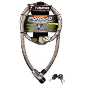 Show details of Trimax TG3072SX Supermax Security Armor Plated Stainless Steel Locking Cable (72" length x 26mm).