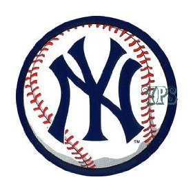 Show details of New York Yankees Round Vinyl Decal Sticker.