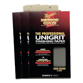 Show details of Meguiar's S1225 Unigrit Finishing Paper - 25 Sheets.