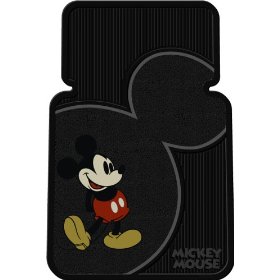 Show details of Plasticolor 001372R01 Vintage Mickey Mouse Universal-Fit Molded Front Floor Mats - Set of 2.