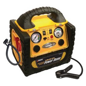 Show details of Wagan 400-Watt Power Dome Jumpstarter with Built-In Air Compressor and LED Utility Light.