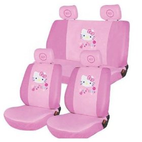 Show details of Free Upgrade Any Shipping Service to Priority Mail (Only Takes About 2-3days.) Universal Car Seat Cover - 10pcs Full Set..hello Kitty Pink..
