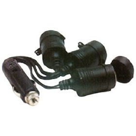 Show details of 12V, 3 Outlet Platinum Series Cigarette Lighter Adapter with Short Cord.