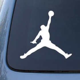 Show details of MICHAEL JORDAN AIR - Vinyl Car Decal Sticker #A1624 | Vinyl Color: White.