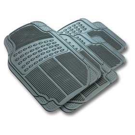 Show details of Rubber Queen 70504 4 Piece Vinyl Floor Mats - Gray.