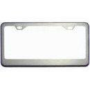 Show details of Blank License Plate Frame with Chrome Plated Finish.