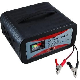 Show details of Heavy Duty 12-Volt Battery Charger - Two Power Settings for Small to Large Batteries - Over-charge Protection.