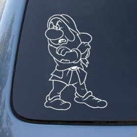 Show details of GRUMPY - Vinyl Decal Sticker #A1221 | Vinyl Color: White.