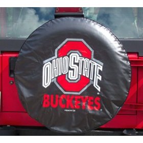 Show details of Ohio State Buckeyes NCAA Spare Tire Cover (Black).