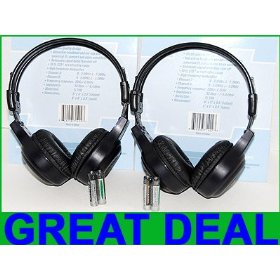 Show details of 2 Infrared Wireless Headphones for your car DVD system.