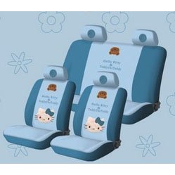 Show details of FREE upgrade any shipping service to PRIORITY MAIL (only takes about 2-3days.) -HolNew Hello Kitty Universal Car Seat Cover - 10pcs Full Set... Blue.