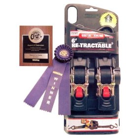 Show details of Erickson Professional Series Re-Tractable Ratcheting Tie-Down Straps 2" x 6' - 4000 lb. #34414.