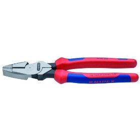 Show details of Knipex 0902240SBA 9-Inch High Leverage Linemans NE Style, Comfort Grip.