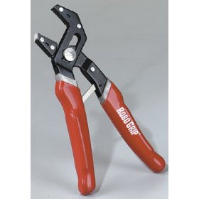 Show details of ROBOGRIP/APPLIED CONCEPTS 30018 PLIER WITH CURVE JAW 7" - RED 7".