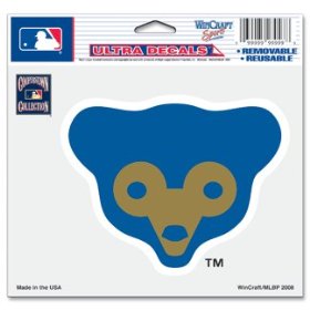 Show details of Chicago Cubs "Cubbie Bear Logo" Ultra Decal 5" x 6".