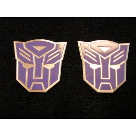 Show details of Transformers Autobots Aluminum Emblems Purple (Pair).
