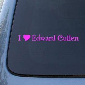 Show details of I HEART EDWARD CULLEN Twilight Vinyl Decal Sticker 1610 | Vinyl Color: Pink.