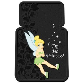 Show details of Tinker Bell "I'm No Princess!" Universal-Fit Molded Front Floor Mats - Set of 2.