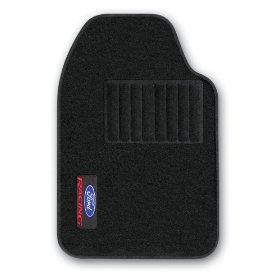 Show details of PlastiColor 001398R01 Ford Racing Universal-Fit All-Carpet Front Floor Mat -Set of 2.