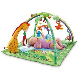 Show details of Fisher-Price Rainforest Melodies & Lights Deluxe Gym.