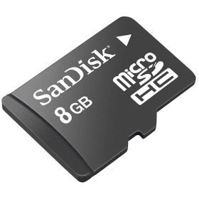 Show details of SanDisk 8GB microSDHC Card CLASS 2 (SDSDQ-8192, Bulk Package).