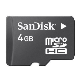 Show details of Sandisk 4GB MicroSDHC Memory Card with SD Adapter (BULK Packaging).