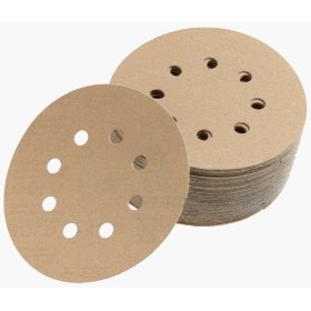Show details of Mirka 23-615-AP 5-Inch 8-Hole Assorted Grits (10 Each Of 80/100/120/150/220) Dustless Hook-and-Loop Sanding Disks.
