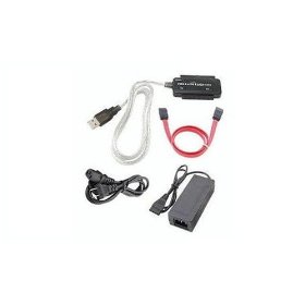 Show details of Sabrent USB-DSC5 Serial ATA or IDE 2.5-/3.5-Inch to USB 2.0 Cable Converter Adapter with Power Supply.