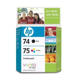 Show details of HP 74/75 Black/tricolor Inkjet Combo Pack with Viv.