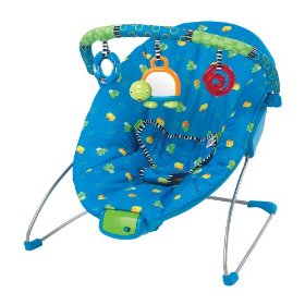 Show details of Bright Starts Bouncing Buddies Cradling Bouncer in Blue.