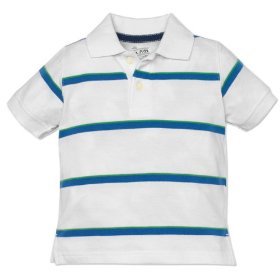 Show details of striped polo.