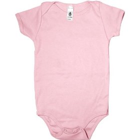 Show details of American Apparel Infant Baby Rib Short Sleeve One-Piece Shirt.