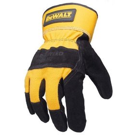 Show details of Dewalt DPG41L Premium Cowhide Leather Work Glove with Reinforced Palm And Wing Thumb and 2-1/2-Inch Safety Cuff, Large.