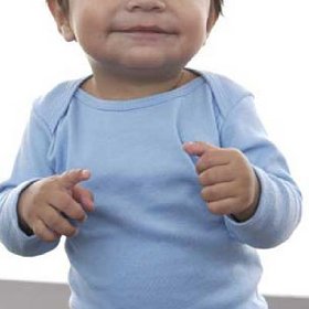 Show details of American Apparel Long Sleeve Lap Tee - softness and cool colors for baby.