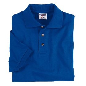 Show details of Jerzees Adult 6 oz. 100% Cotton Jersey Men's Golf Shirt.