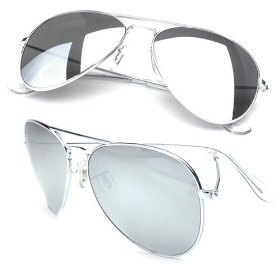 Show details of Premium Classic Full Mirror Aviator Sunglasses - (silver/mirror).