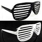 Show details of NEW 2 KANYE STRONGER SHUTTER SHADES HIP HOP SUNGLASSES BLACK AND WHITE.